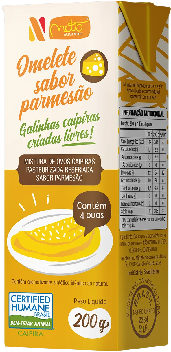 Omelete  Parmesão - 200g Caipira